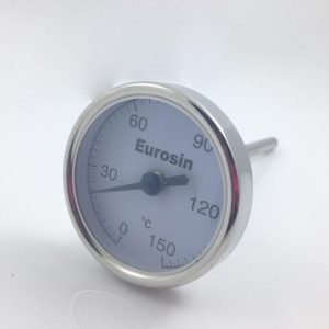 Termometros  bimetalico, 3" dia X 4" L, rango 0-150ºC